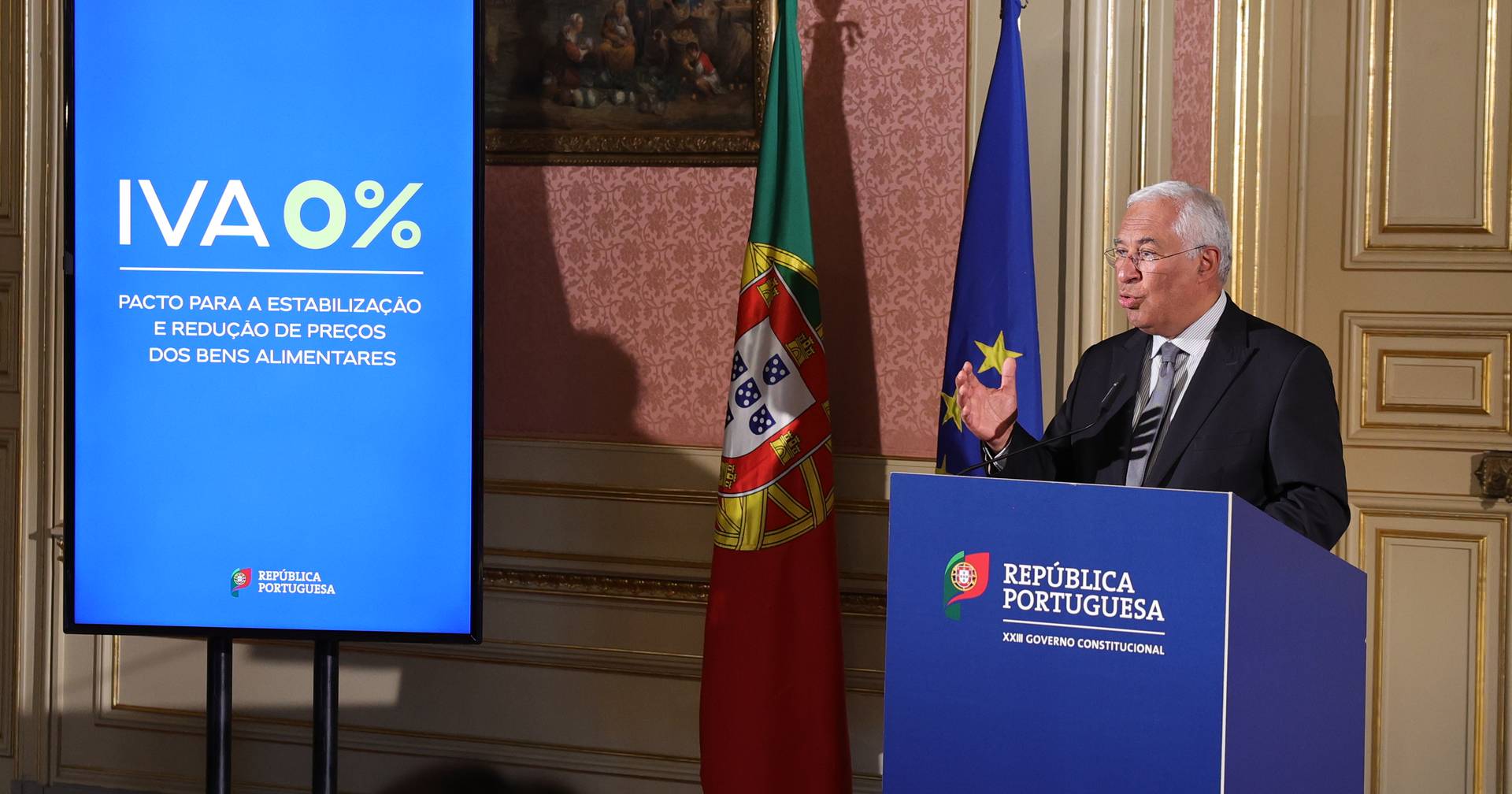 António Costa apresenta a medida IVA Zero